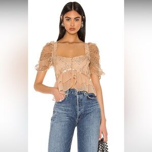 Marlene Top in Nude & Black